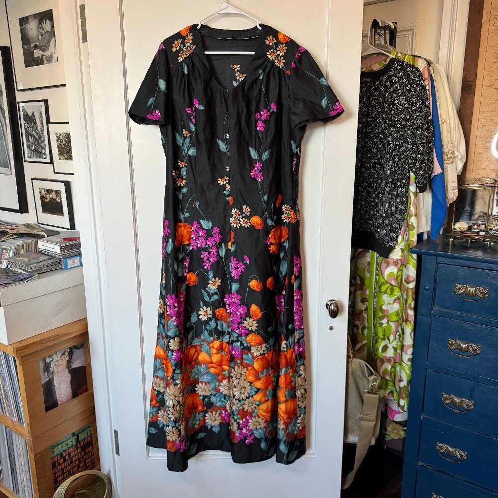 Silky Floral Dress sz XL